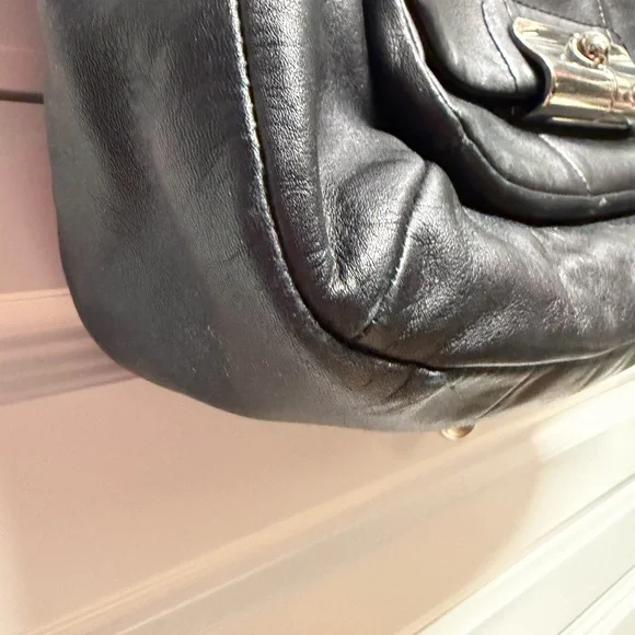 Coach Kristin y2K bag black leather with silver hardware and extra strap - Picture 3 of 12